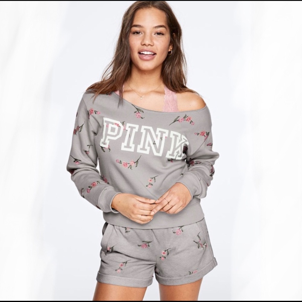 PINK LIMITED EDITION EVERYDAY LOUNGE OPENNECK CREW